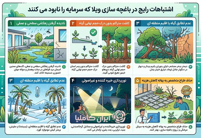 محوطه سازی ویلا